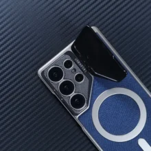 قاب ضدضربه استنددار S25 Ultra مدل Armor Shield با محافظ لنز