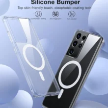 قاب مگ سیف شفاف گوشی S21 Ultra سامسونگ برند Berlia
Samsung Galaxy S21 Ultra Clear Magsafe Cover