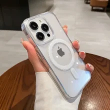 کاور مگ سیف شفاف گوشی آیفون 16 برند Berlia
IPHONE 16 Clear Magsafe Cover