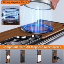 قاب چوب و فلز گوشی S24 Ultra مدل Wood Metal
Samsung S24 Ultra Wood Metal Case